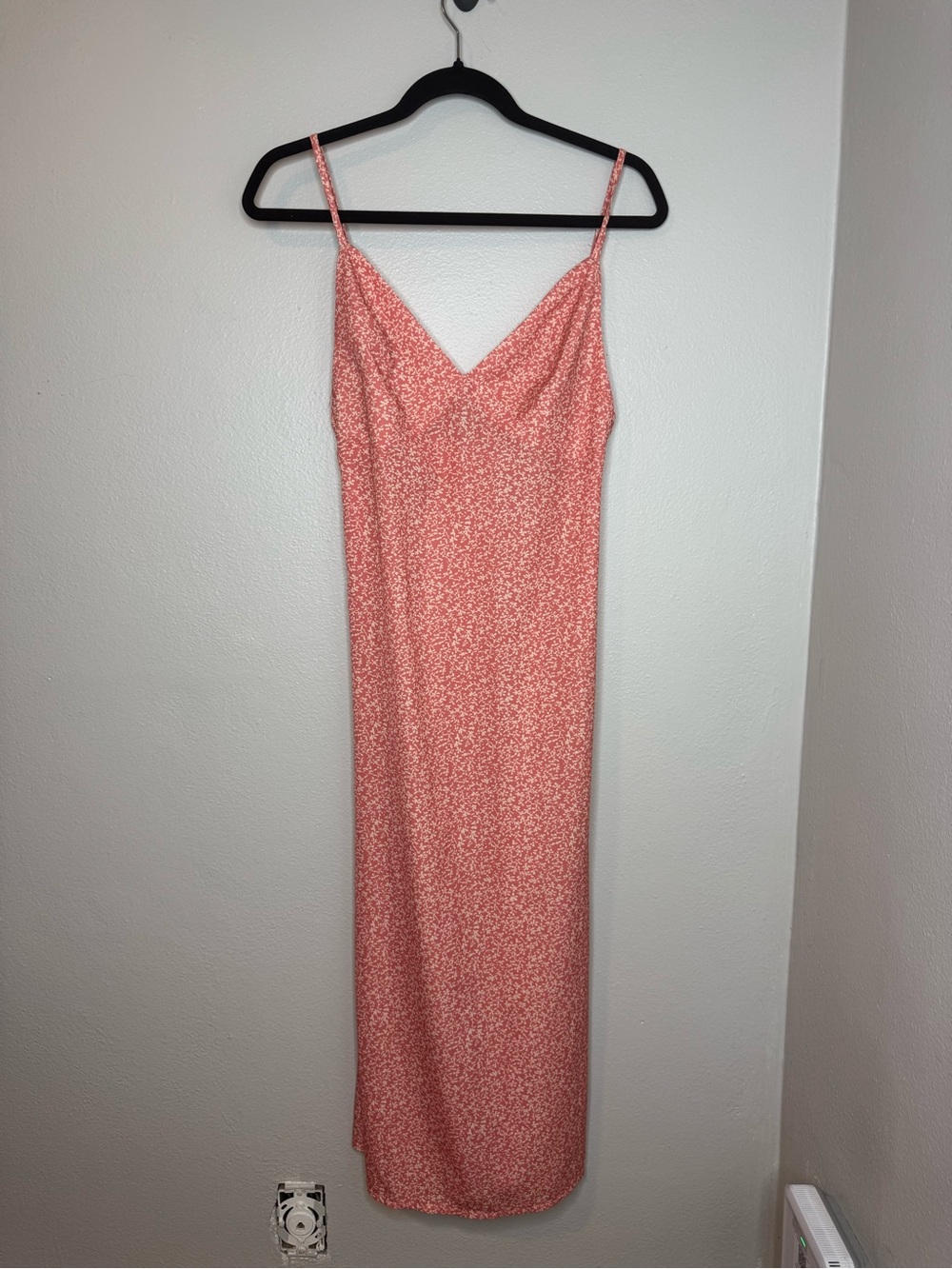 Princess Polly Pink Ditsy Floral Slip Maxi Dress V Neck